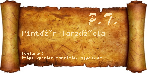 Pintér Tarzícia névjegykártya